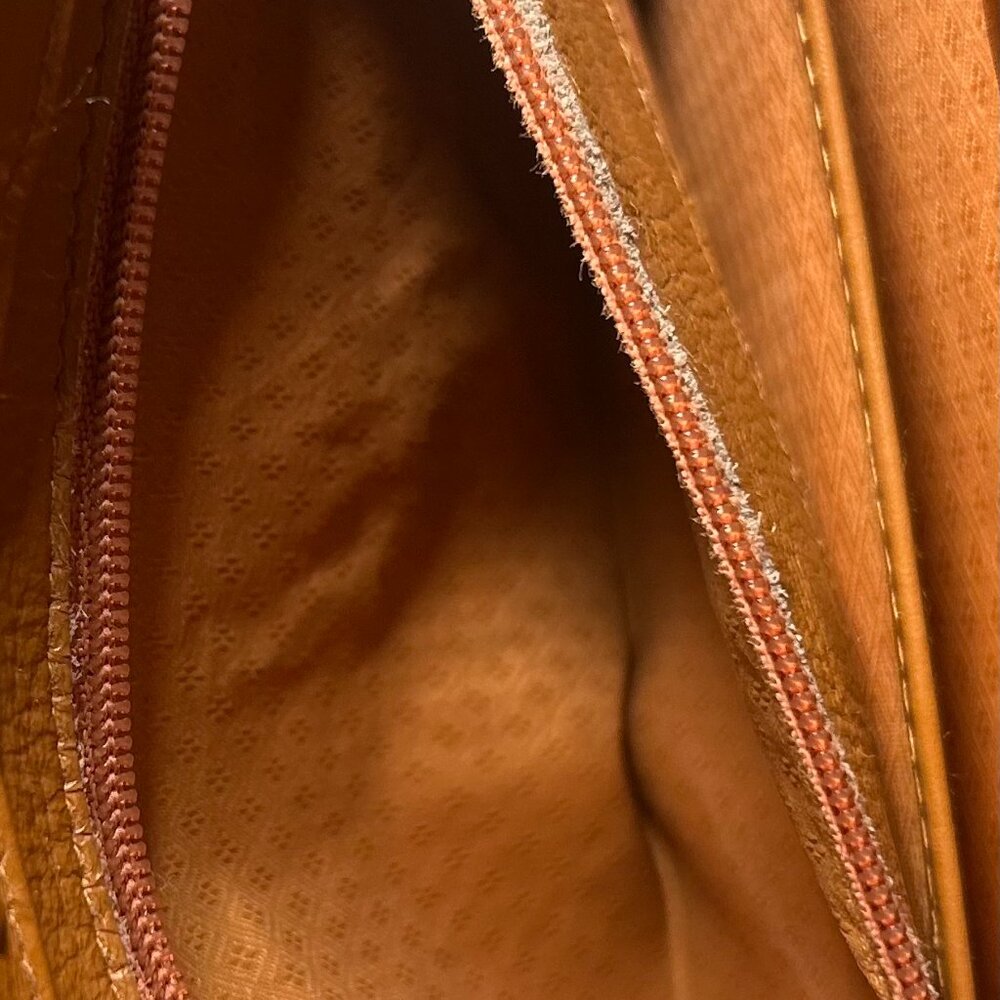 Vintage Fendi Wallet • Pequin Stripe Canvas & Tan Leather • Made in Italy - Picture 9 of 16